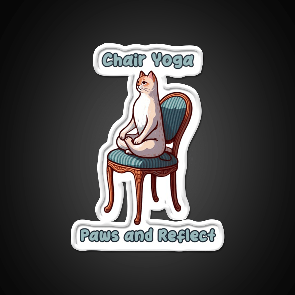 Chair Yoga Cat Pose Yoga Led Neon Sign Yoga Studio For Yogis Rgb Color - Shineneon