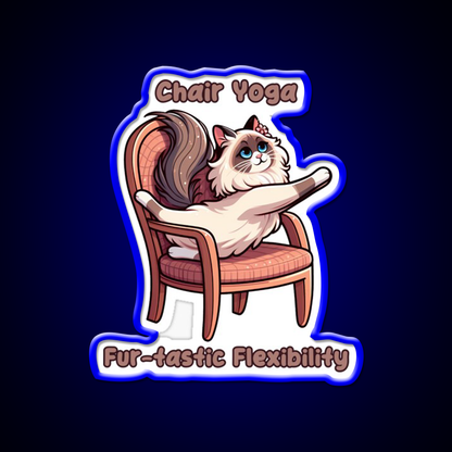 Chair Yoga Cat Pose Yoga Led Neon Sign Yoga Studio Neon Light Rgb Color