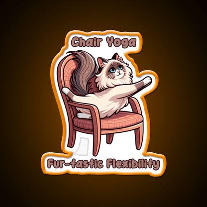 Chair Yoga Cat Pose Yoga Led Neon Sign Yoga Studio Neon Light Rgb Color - Shineneon