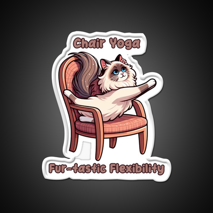 Chair Yoga Cat Pose Yoga Led Neon Sign Yoga Studio Neon Light Rgb Color