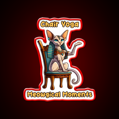 Chair Yoga Cat Pose Yoga Led Neon Sign Yoga Studio Rgb Color