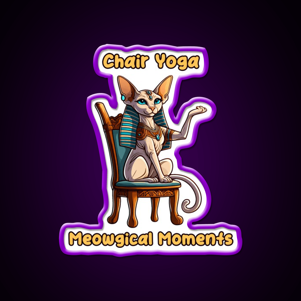 Chair Yoga Cat Pose Yoga Led Neon Sign Yoga Studio Rgb Color - Shineneon