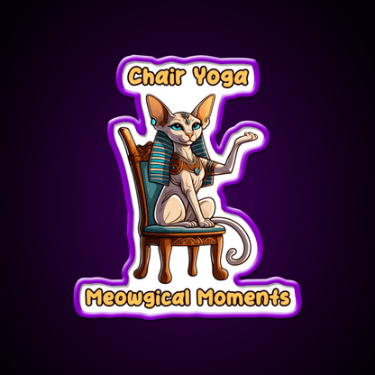 Chair Yoga Cat Pose Yoga Led Neon Sign Yoga Studio Rgb Color - Shineneon