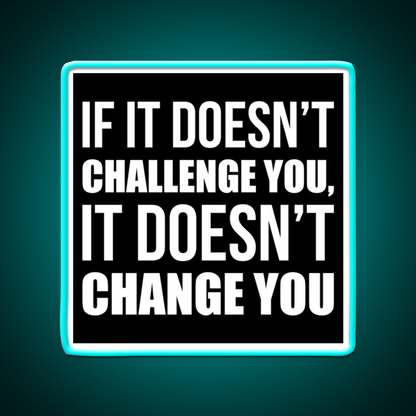 Challenge You Gym Fitness Motivational Gym Fitness Led Neon Sign Rgb Color - Size and dimension reference