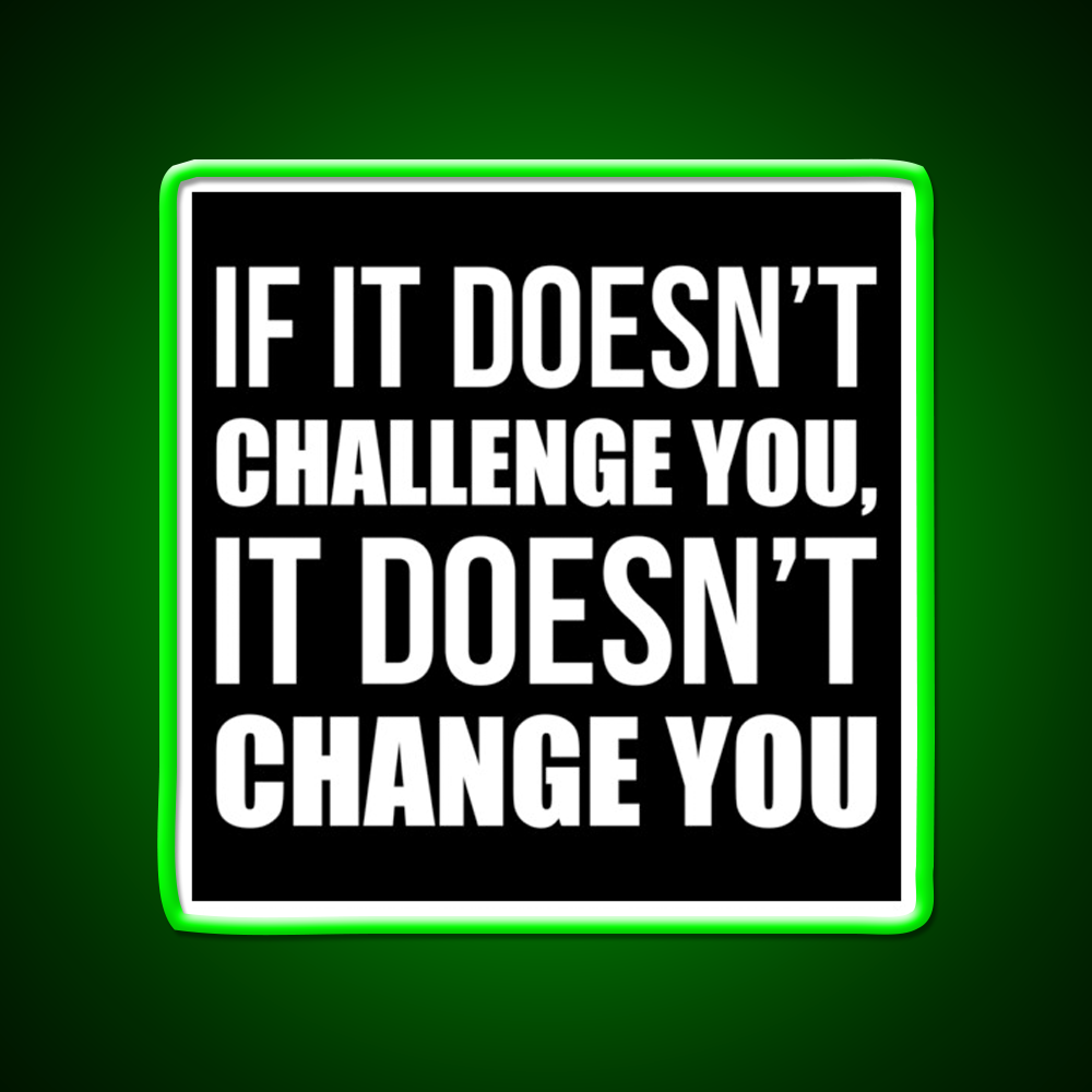 Challenge You Gym Fitness Motivational Gym Fitness Led Neon Sign Rgb Color - LED neon sign view 8