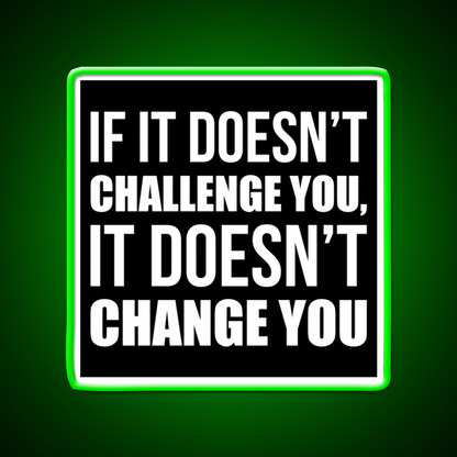 Challenge You Gym Fitness Motivational Gym Fitness Led Neon Sign Rgb Color - LED neon sign view 8