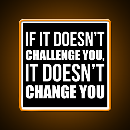 Challenge You Gym Fitness Motivational Gym Fitness Led Neon Sign Rgb Color - LED neon sign view 6