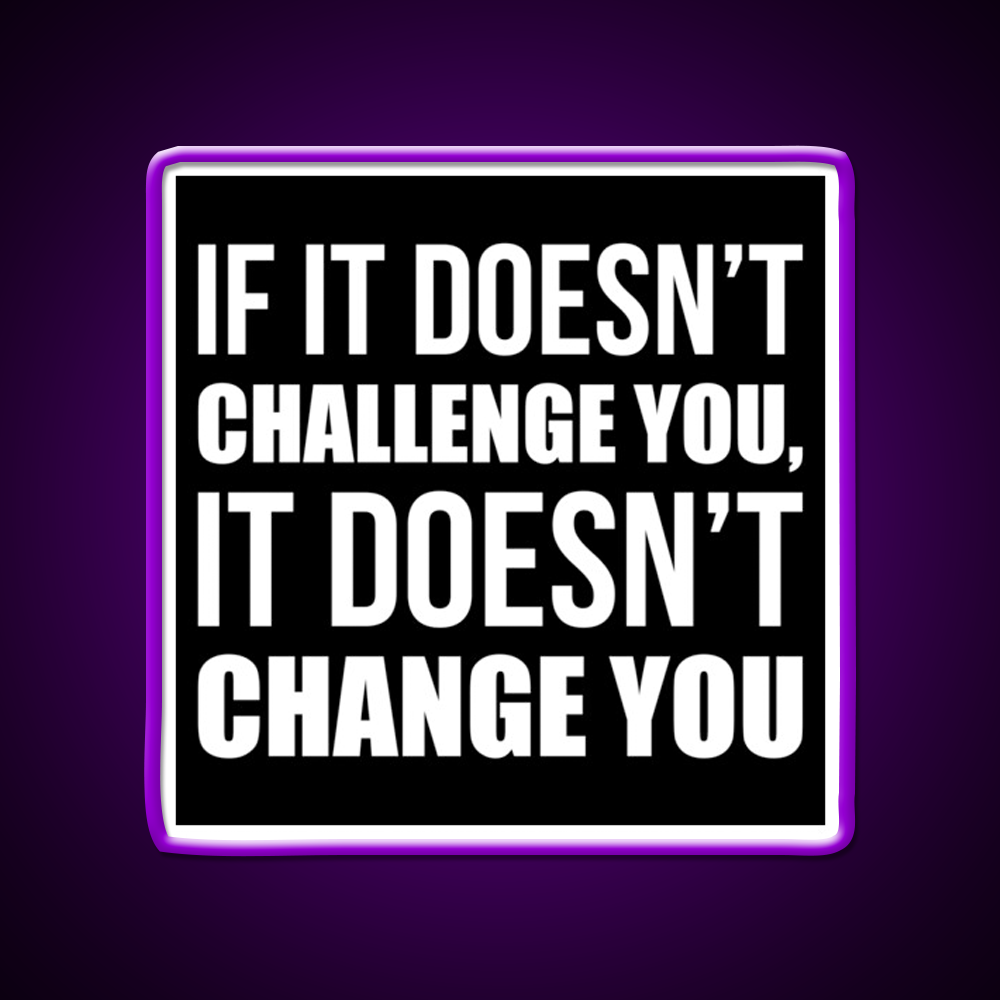 Challenge You Gym Fitness Motivational Gym Fitness Led Neon Sign Rgb Color - LED neon sign view 9