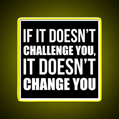 Challenge You Gym Fitness Motivational Gym Fitness Led Neon Sign Rgb Color - LED neon sign view 7