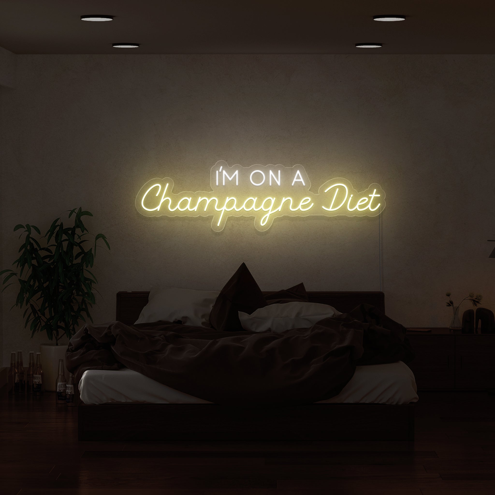 Champagne Diet Led Neon Sign | Shineneon