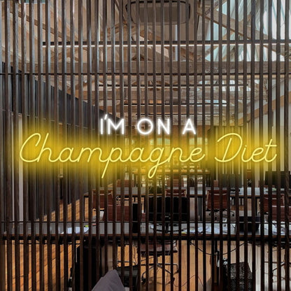 Champagne Diet Led Neon Sign Adds A Fun Touch To Party Decor - Shineneon
