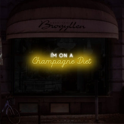 Champagne Diet Led Neon Sign Adds A Fun Touch To Party Decor - Shineneon