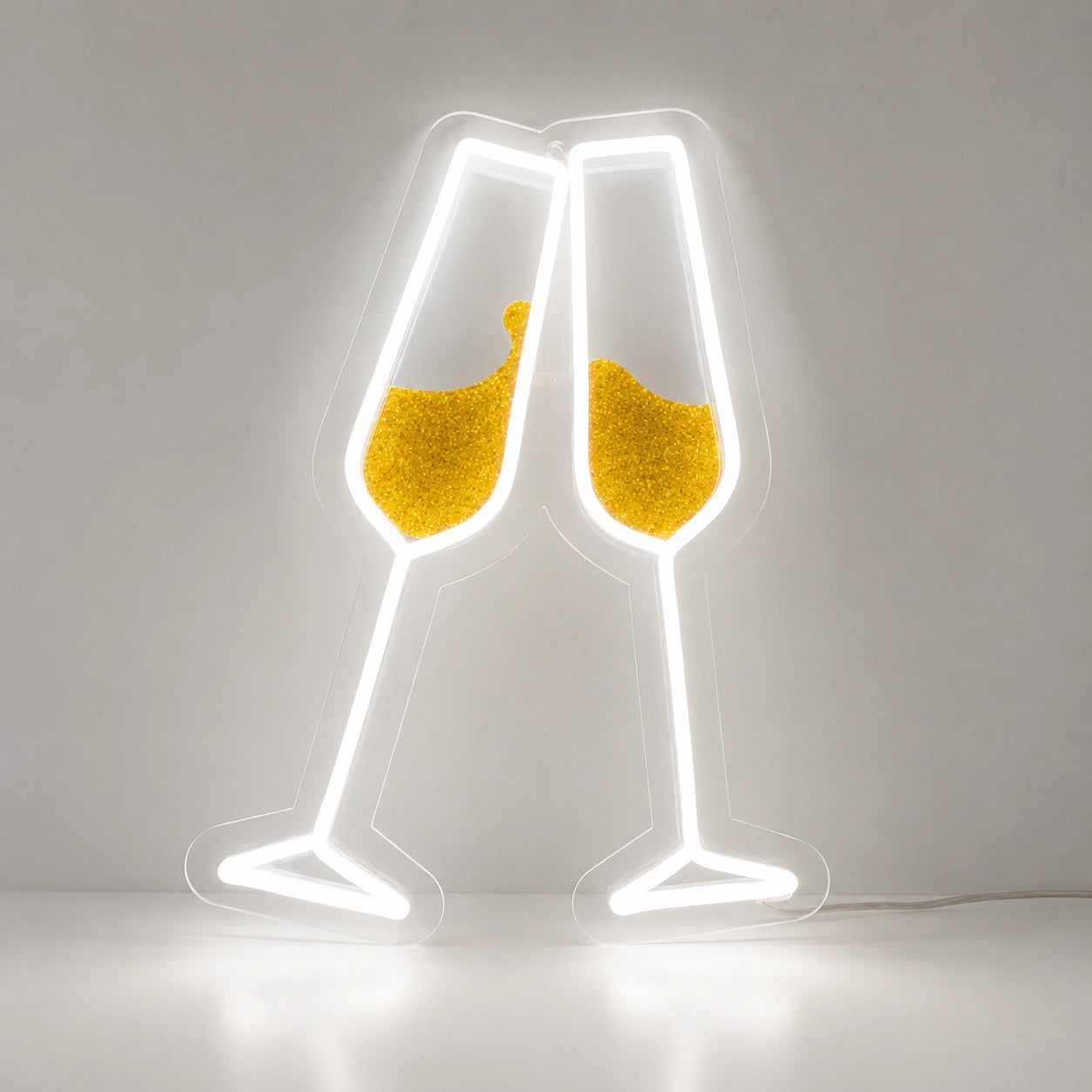 Champagne Glasses Neon Sign Wall Art LED Neon Sign main product image