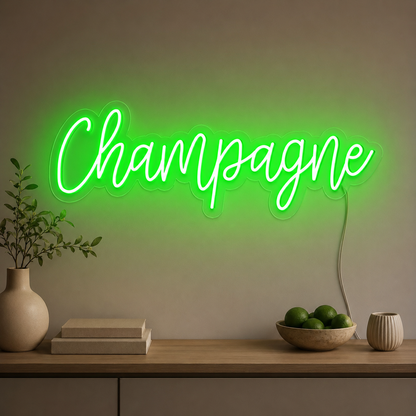 Champagne Neon Sign Wine Bar LED Neon Sign main product image