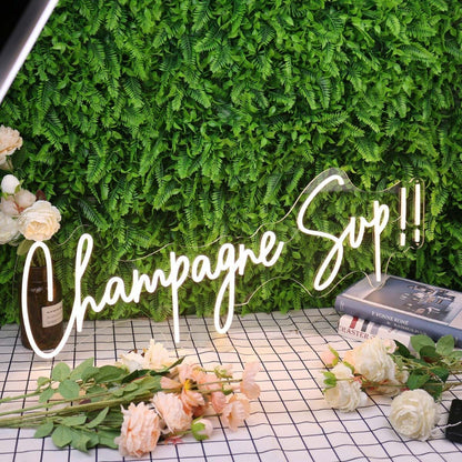Champagne Sup Yellow Led Neon Sign - Shineneon