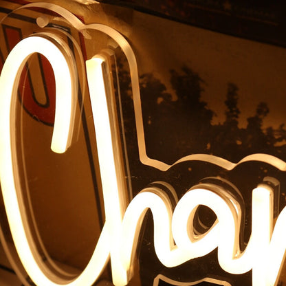 Champagne Yellow Neon Sign For Celebratory And Fun Spaces | Shineneon