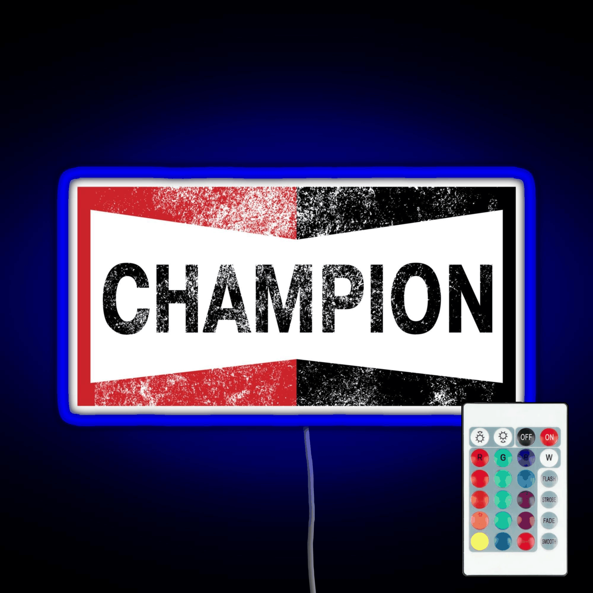Champion Vintage Logo Rgb Led Neon Sign Pop Wall Art