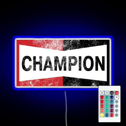 Champion Vintage Logo Rgb Led Neon Sign Pop Wall Art