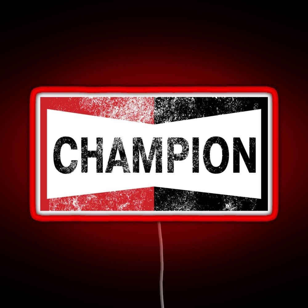 Champion Vintage Logo Rgb Led Neon Sign Pop Wall Art - Shineneon