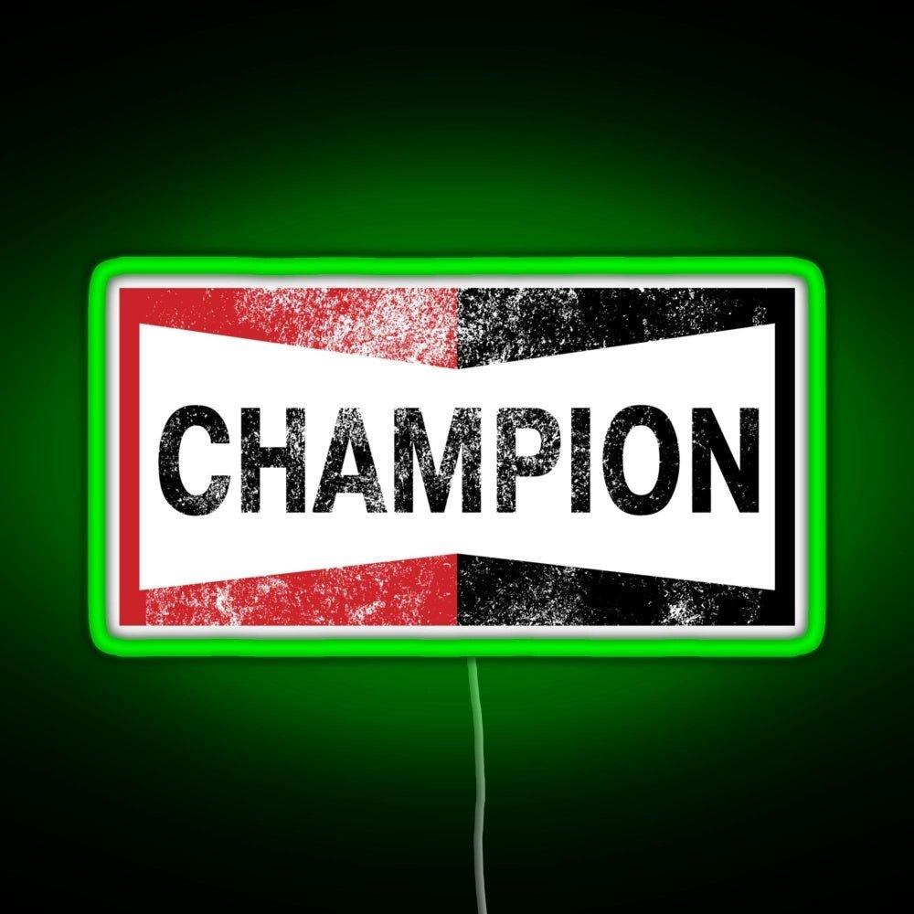 Champion Vintage Logo Rgb Led Neon Sign Pop Wall Art - Shineneon