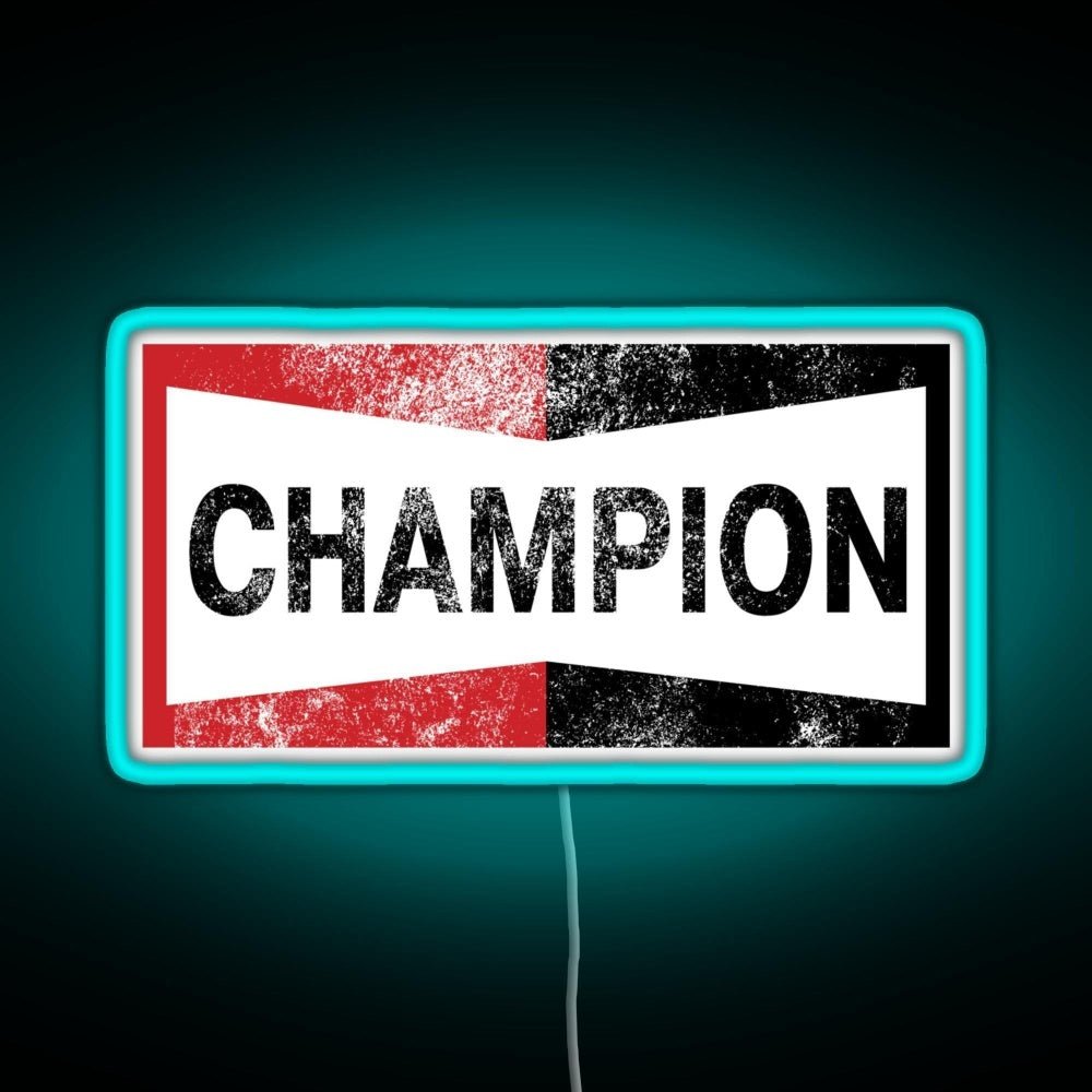 Champion Vintage Logo Rgb Led Neon Sign Pop Wall Art - Shineneon