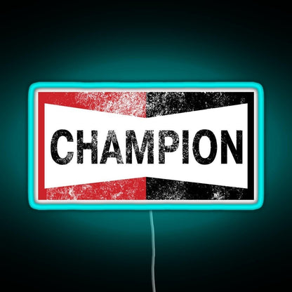 Champion Vintage Logo Rgb Led Neon Sign Pop Wall Art - Shineneon
