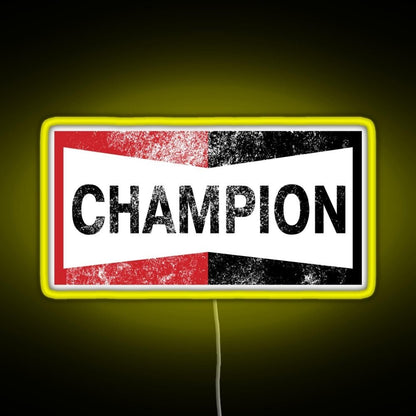 Champion Vintage Logo Rgb Led Neon Sign Pop Wall Art - Shineneon