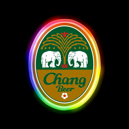 Chang Beer Bar Decor Led Neon Sign Rgb Color - LED neon sign close-up detail