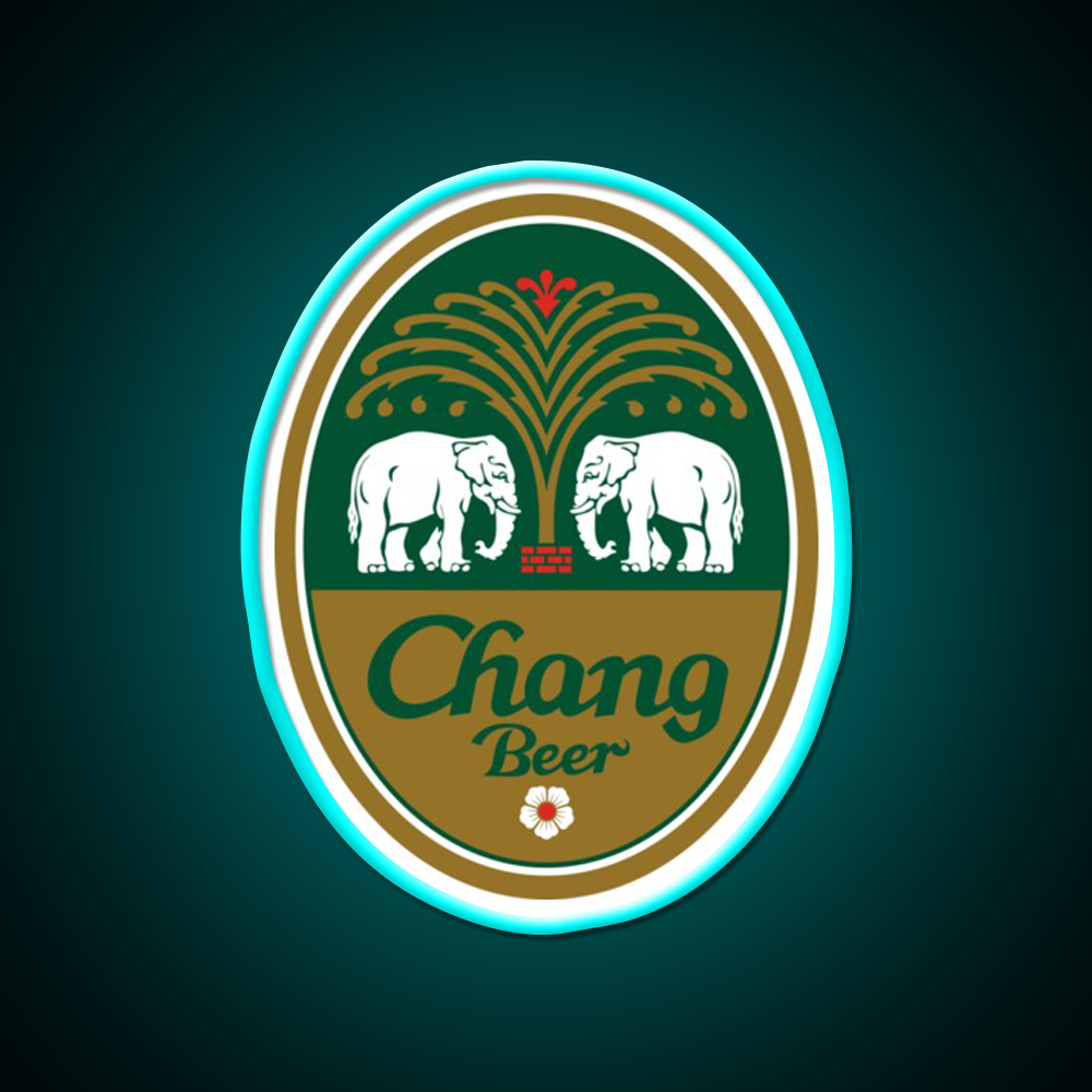 Chang Beer Bar Decor Led Neon Sign Wall Art Rgb Color - Size and dimension reference