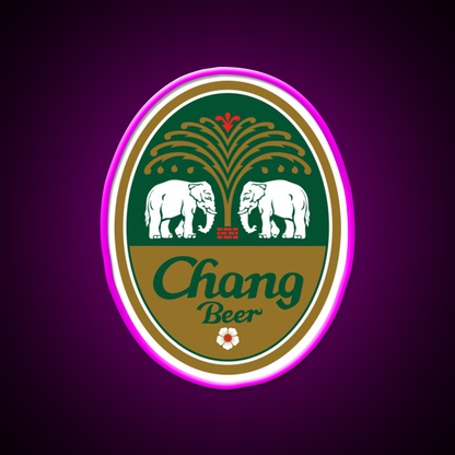 Chang Beer Bar Decor Led Neon Sign Wall Art Rgb Color - Neon sign mounted on wall in room