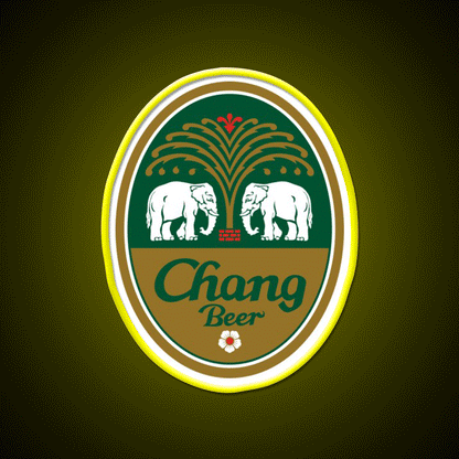 Chang Beer Bar Decor Led Neon Sign Wall Art Rgb Color - Custom LED neon sign front view