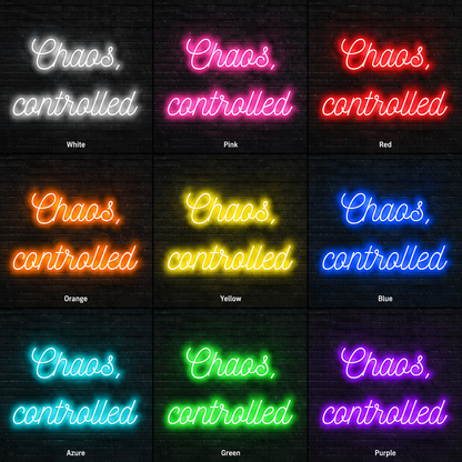 Chaos Controlled Wall Decor LED Neon Sign - 05 Color Grid