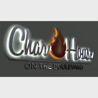 Char House On The Boulevard 3D Backlit Channel Letters Led Light Sign - Shineneon