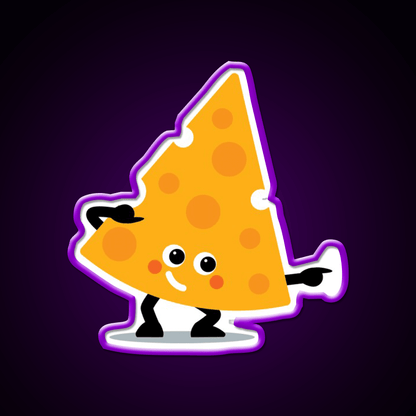 Character Fusion Just Cheese Snack Food Led Neon Sign Rgb Color - Shineneon
