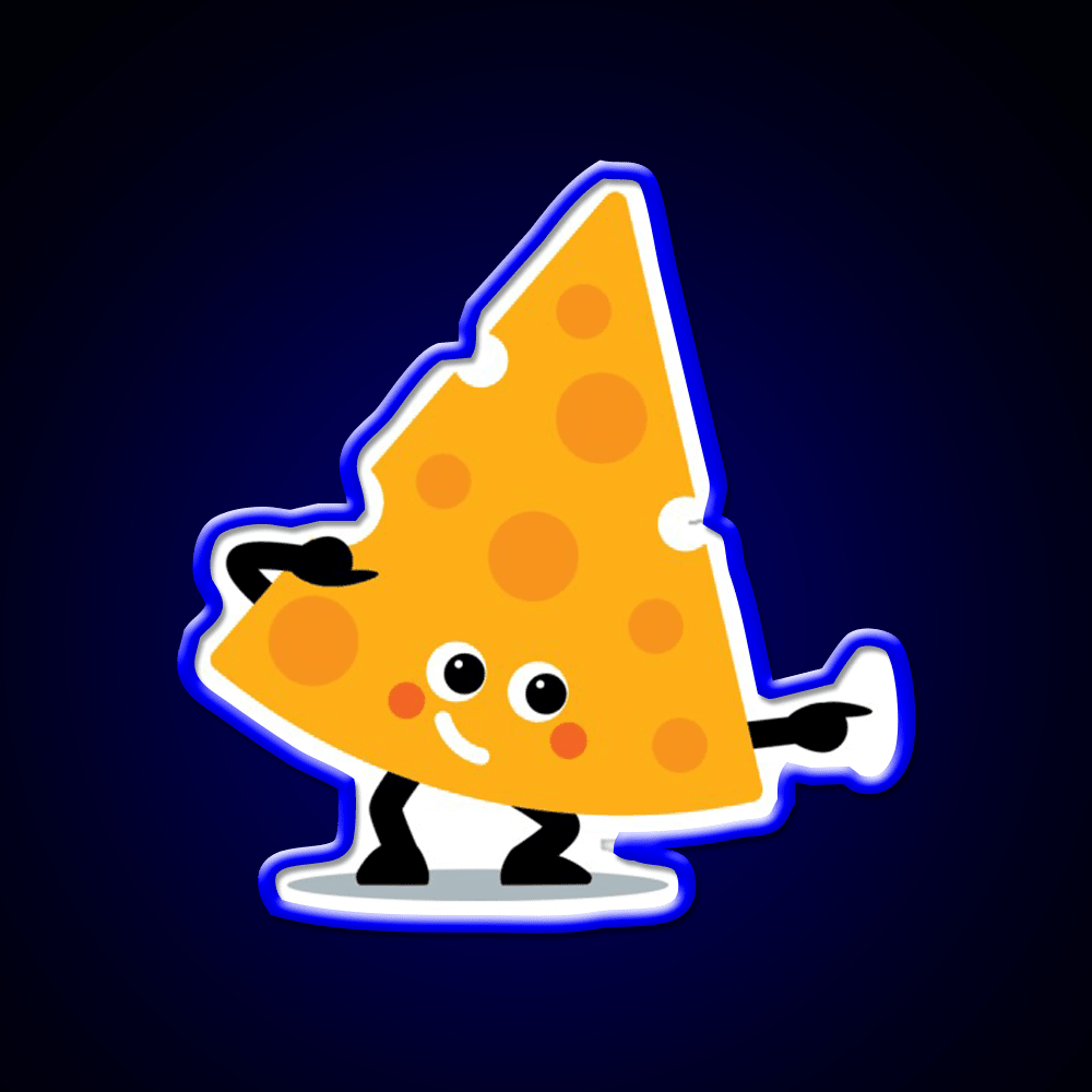 Character Fusion Just Cheese Snack Food Led Neon Sign Rgb Color - Shineneon