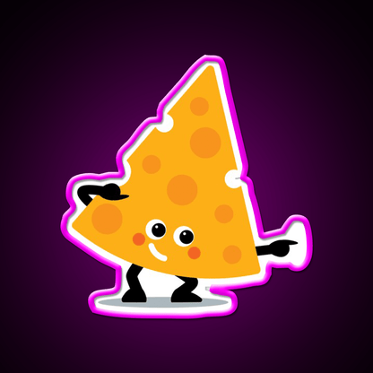 Character Fusion Just Cheese Snack Food Led Neon Sign Rgb Color - Shineneon