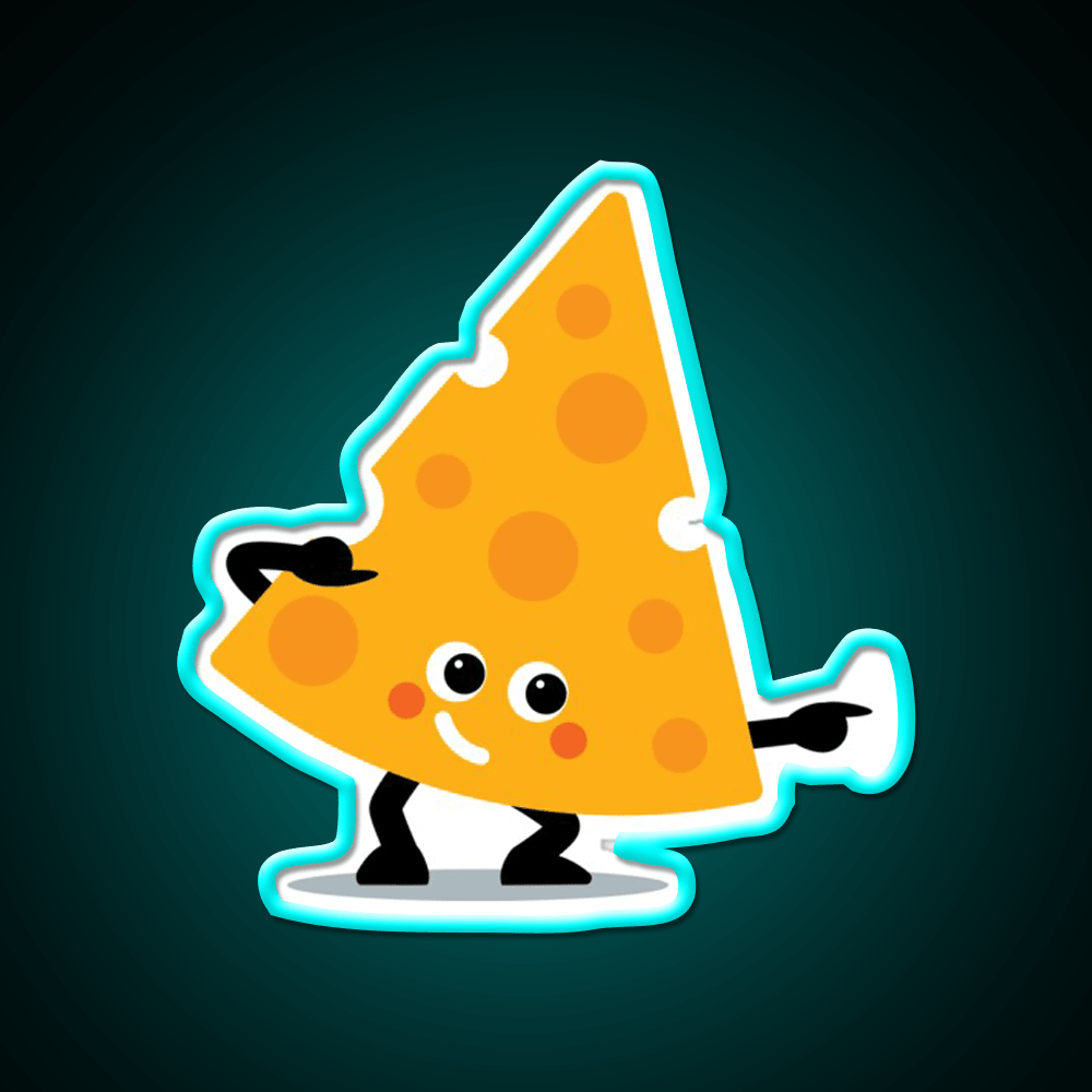 Character Fusion Just Cheese Snack Food Led Neon Sign Rgb Color - Shineneon