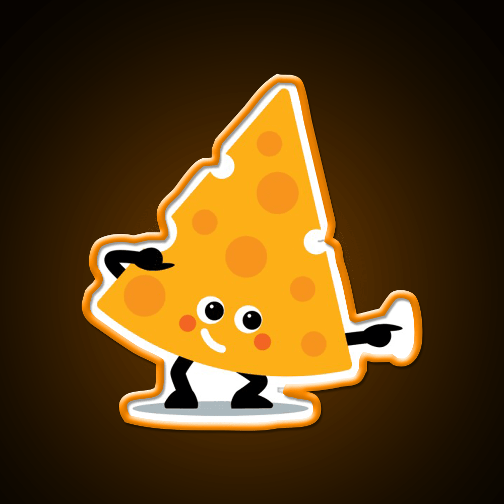 Character Fusion Just Cheese Snack Food Led Neon Sign Rgb Color - Shineneon
