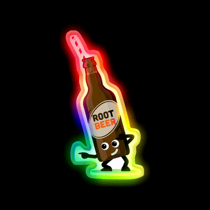 Character Fusion Just Root Beer Snack Food Led Neon Sign Rgb Color - LED neon sign close-up detail