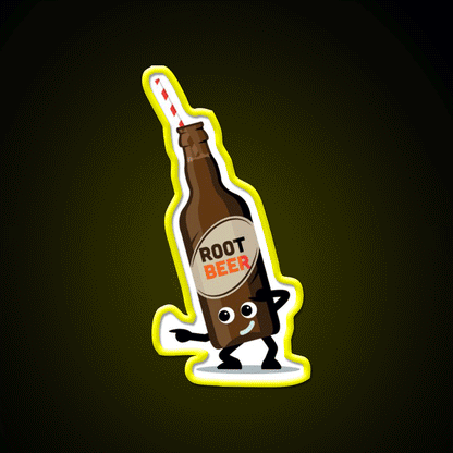 Character Fusion Just Root Beer Snack Food Led Neon Sign Rgb Color - Custom LED neon sign front view