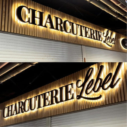 Charcuterie Lebel 3D Backlit Channel Letters Led Light Sign - Shineneon