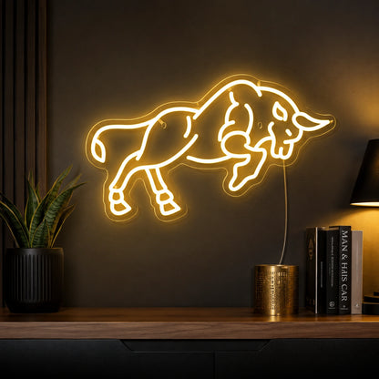Charging Bull Neon Sign LED Neon Sign high-converting product image