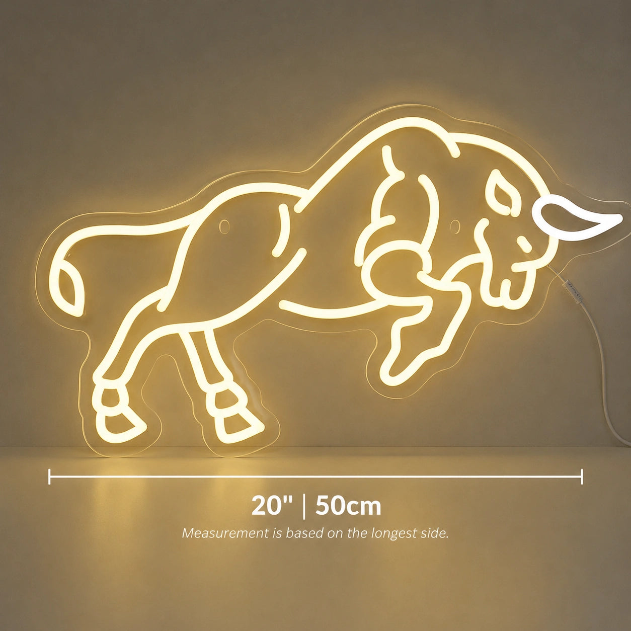 Charging Bull Neon Sign LED Neon Sign size image