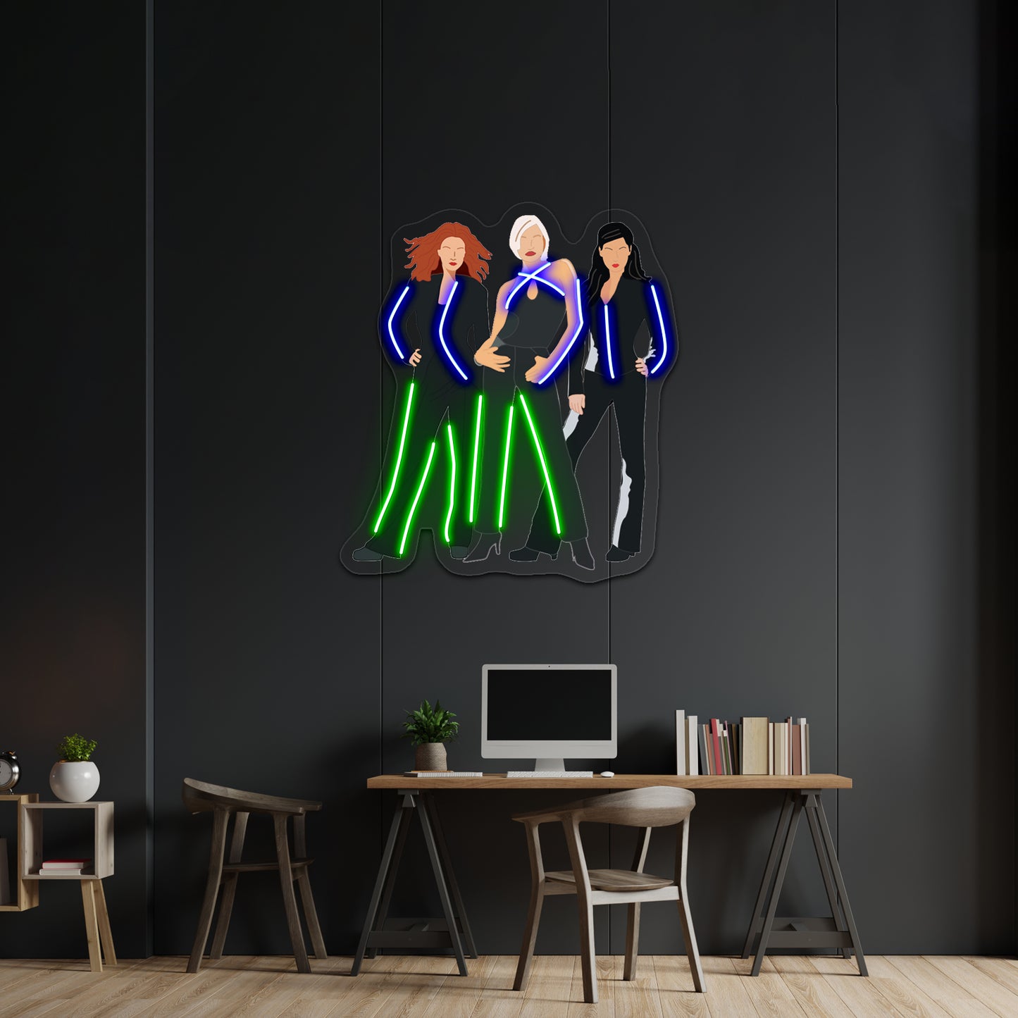 Charlies Angels Pop Artwork Business Neon Sign