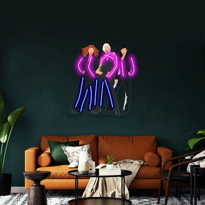 Charlies Angels Pop Artwork Business Neon Sign