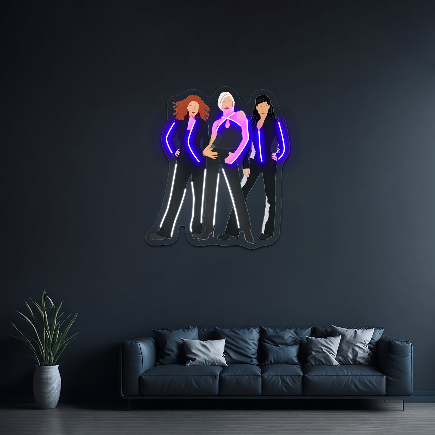 Charlies Angels Pop Artwork Business Neon Sign