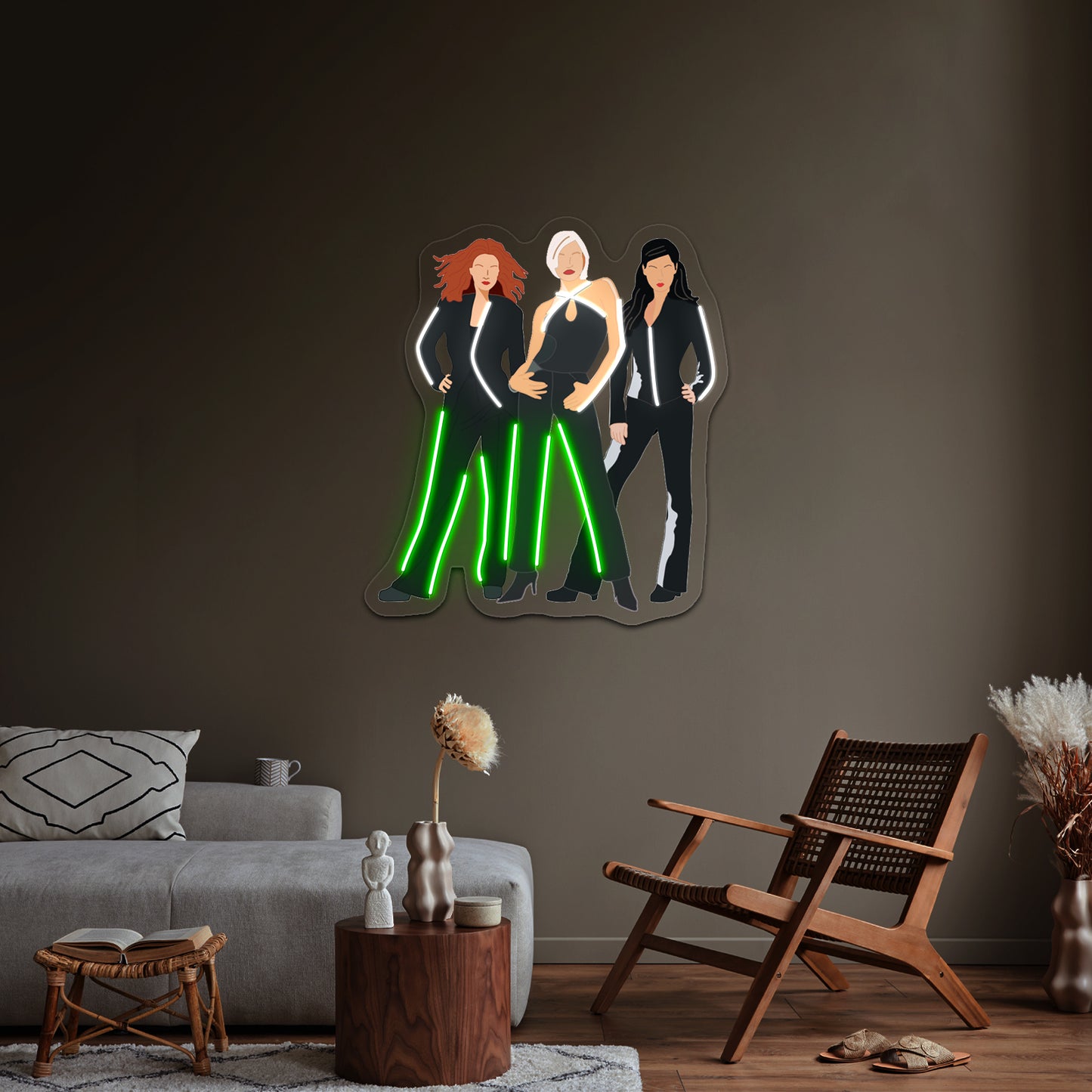 Charlies Angels Pop Artwork Business Neon Sign