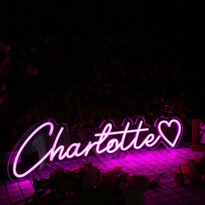 Charlotte Purple Led Neon Sign - Shineneon