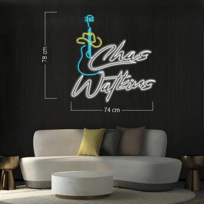 Chas Watkins Guitar Art Led Neon Sign For Home Decor | Shineneon