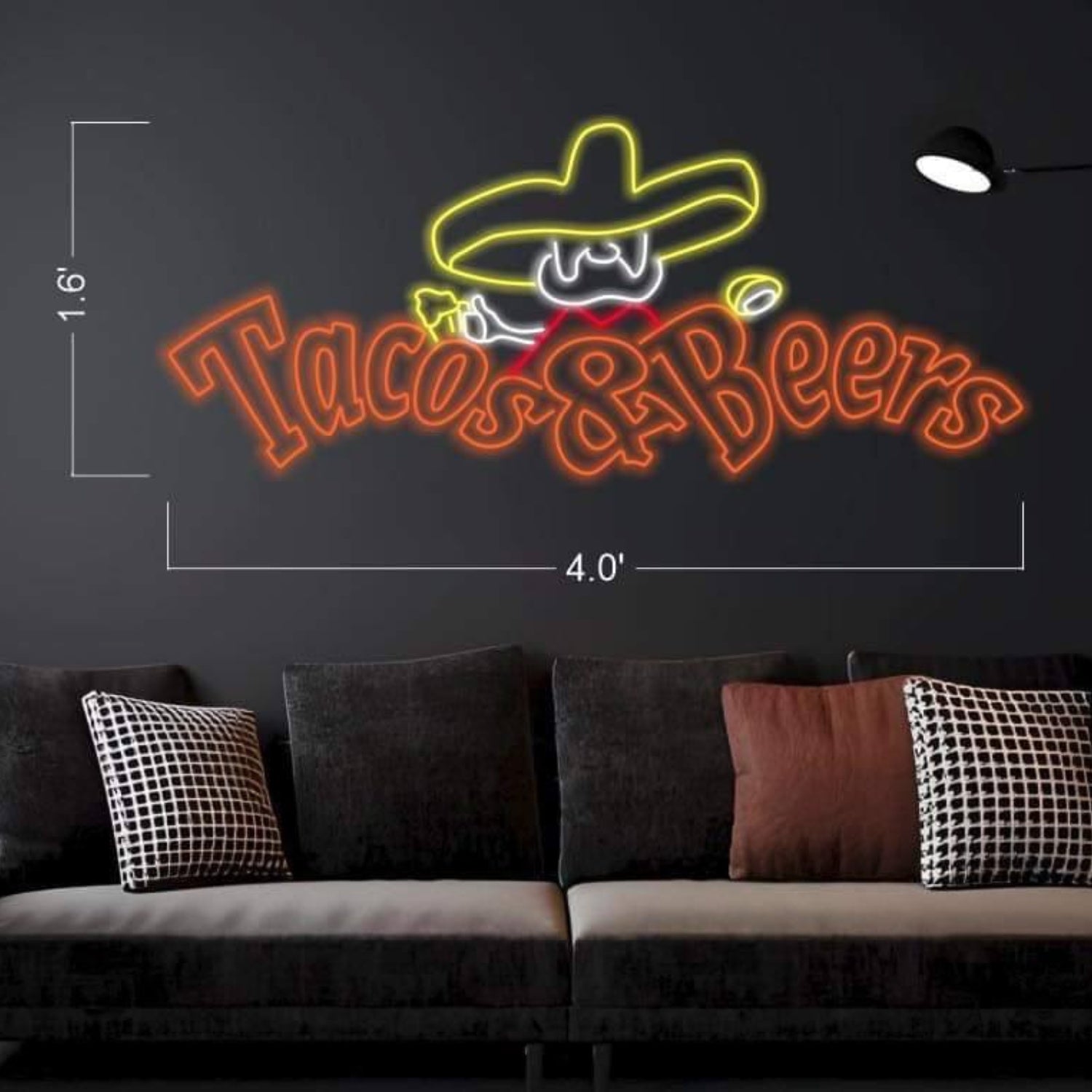 Chaves Deluxe Tacos And Beer Led Neon Sign For Home Bar And Mexican Restaurant | Shineneon